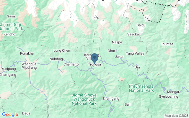 Kaart met locatie Ta Dzong
